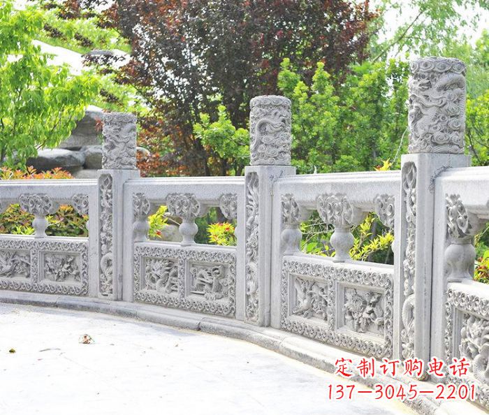 陕西园林景观大理石栏板石雕 (9)