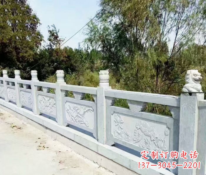 陕西园林景观大理石栏板石雕_1