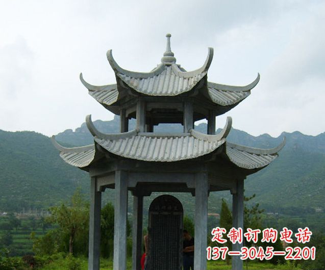 陕西园林景观仿古凉亭石雕