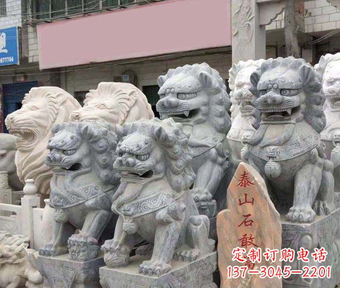 陕西园林景观仿古狮子石雕