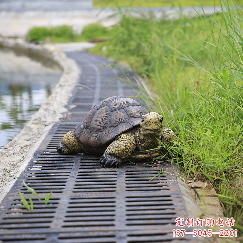 陕西园林水景动物仿真乌龟雕塑