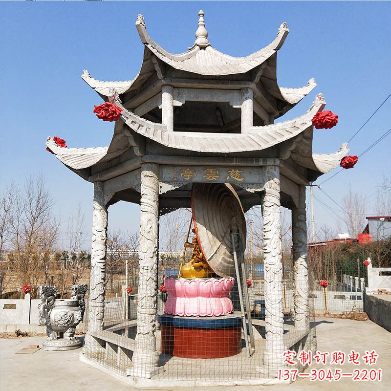 陕西园林亭子双层凉亭