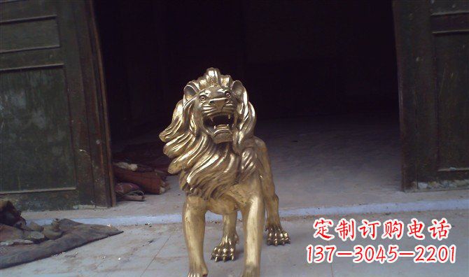 陕西铸铜狮子西洋狮子铜雕