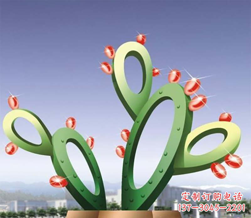 陕西仙人掌不锈钢雕塑